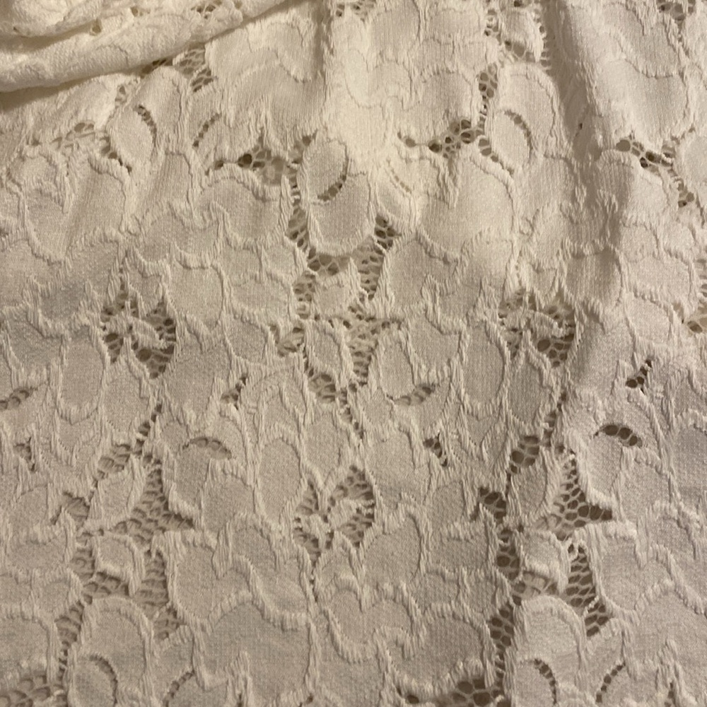 Free Peoplele White Stretchy Top XL - Picture 6 of 9